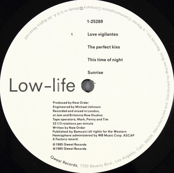 New Order : Low-life (LP, Album)