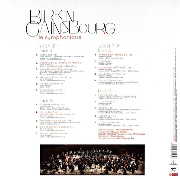 Jane Birkin : Birkin Gainsbourg - Le Symphonique (2xLP, Album)