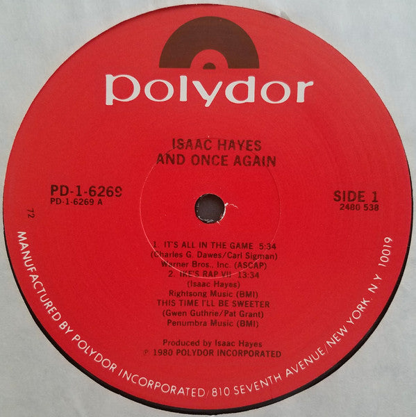 Isaac Hayes : And Once Again (LP, Album, 72)