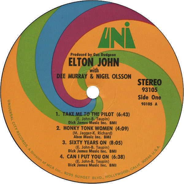 Elton John : 11-17-70 (LP, Album, Pin)