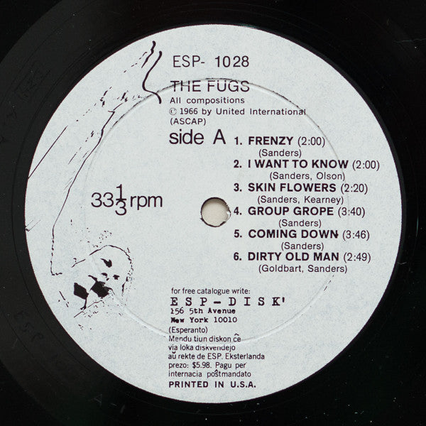 The Fugs : The Fugs (LP, Album, RP)