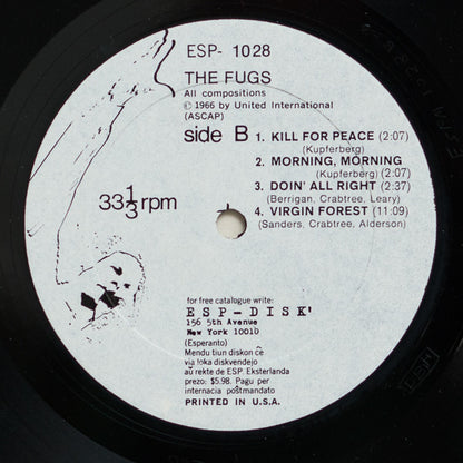 The Fugs : The Fugs (LP, Album, RP)