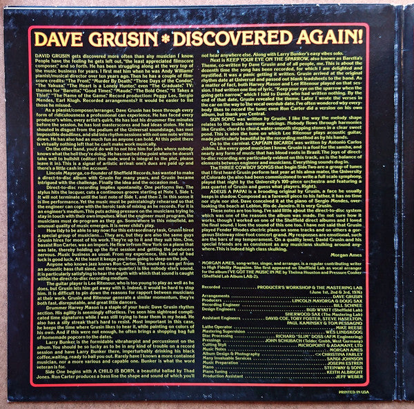 Dave Grusin : Discovered Again! (LP, Album, Ltd, Dir)