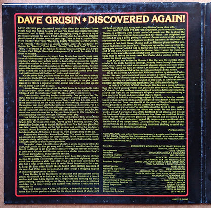 Dave Grusin : Discovered Again! (LP, Album, Ltd, Dir)