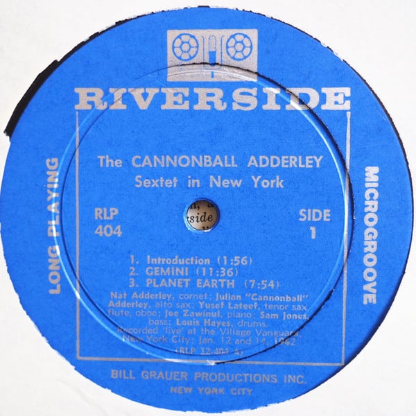 Cannonball Adderley Sextet : In New York (LP, Album, Mono, Dee)