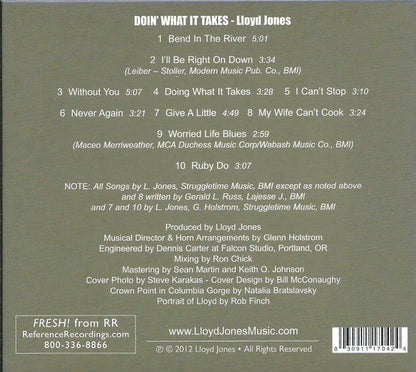 Lloyd Jones : Doin' What It Takes (HDCD, Album)