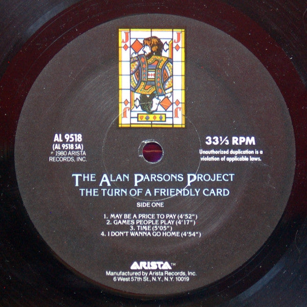 The Alan Parsons Project : The Turn Of A Friendly Card (LP, Album, Mon)