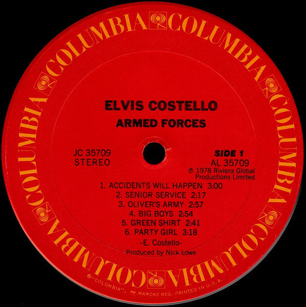 Elvis Costello & The Attractions : Armed Forces (LP, Album, Pit)