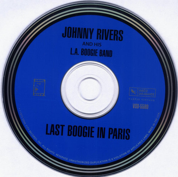 Johnny Rivers And His L. A. Boogie Band : Last Boogie In Paris (CD, Album, RM)