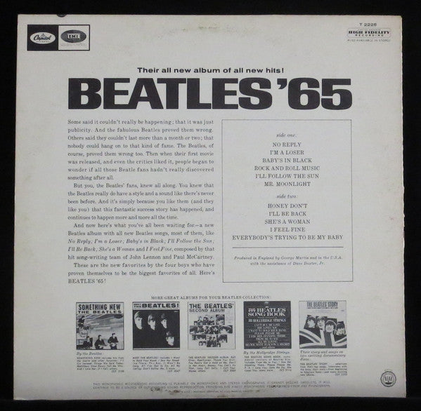 The Beatles : Beatles '65 (LP, Album, Mono, Ind)