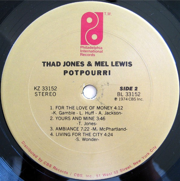 Thad Jones & Mel Lewis : Potpourri (LP, Album)