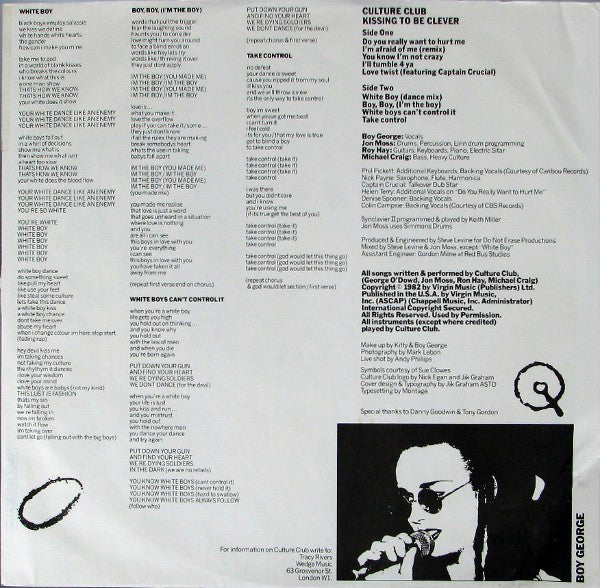 Culture Club : Kissing To Be Clever (LP, Album, RE, 1st)