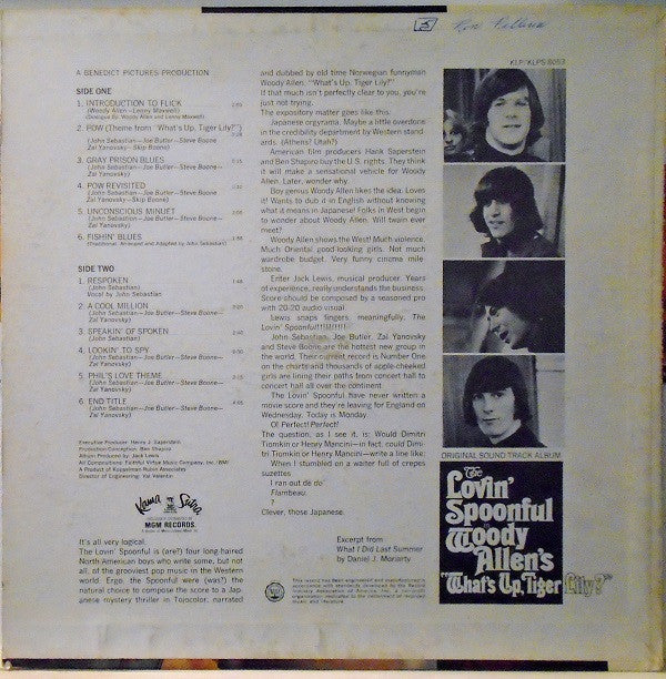 The Lovin' Spoonful : In Woody Allen's "What's Up, Tiger Lily?" (LP, Album, H.V)