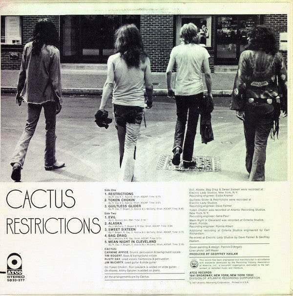 Cactus (3) : Restrictions (LP, Album, Pre)