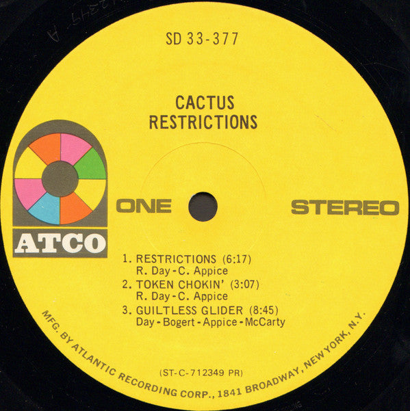 Cactus (3) : Restrictions (LP, Album, Pre)