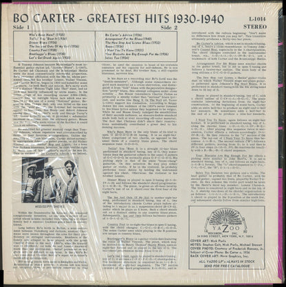 Bo Carter : Greatest Hits 1930-1940 (LP, Comp)