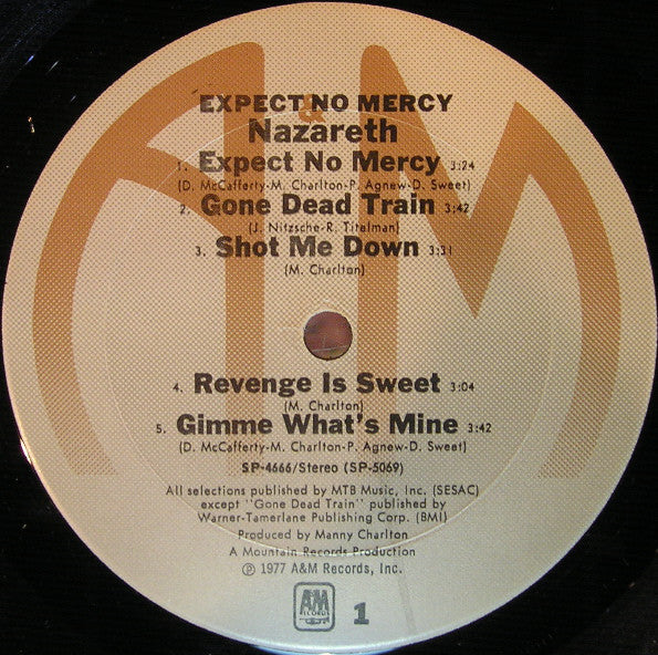 Nazareth (2) : Expect No Mercy (LP, Album, Mon)