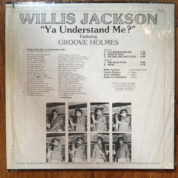 Willis Jackson Featuring Richard "Groove" Holmes : Ya Understand Me? (LP, Album, Promo)