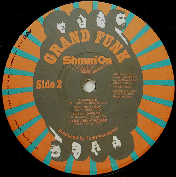 Grand Funk Railroad : Shinin' On (LP, Album, Jac)