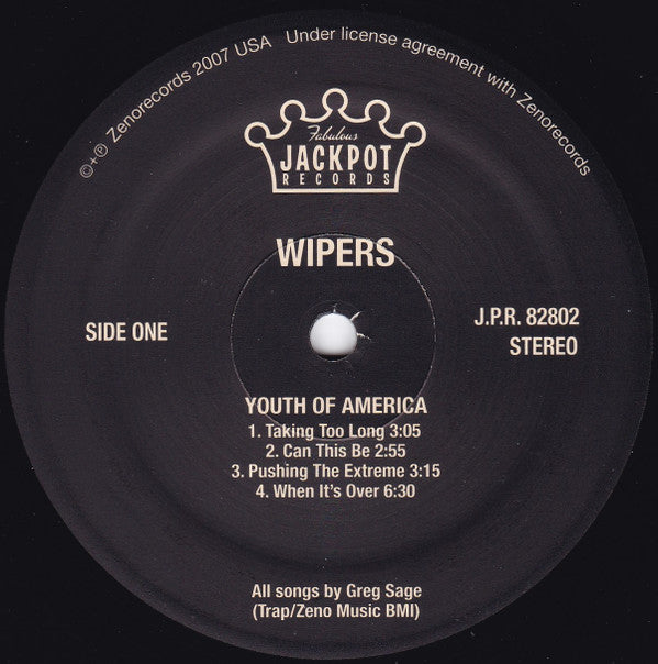 Wipers : Youth Of America (LP, Album, RE, RM)