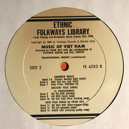 Various : Music Of Viet Nam (LP)