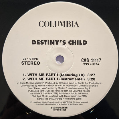 Destiny's Child : With Me (12", Promo)