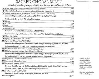 Guillaume Dufay, Giovanni Pierluigi da Palestrina, Roland de Lassus, Carlo Gesualdo, Heinrich Schütz : Sacred Choral Music (CD, Album, Comp)