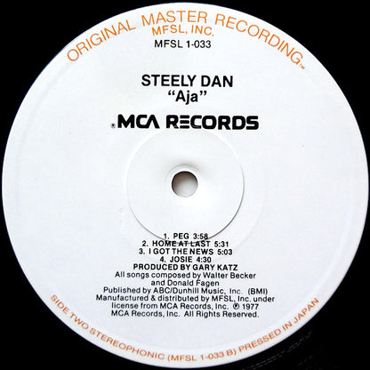 Steely Dan : Aja (LP, Album, Ltd, RE, RM, Gat)