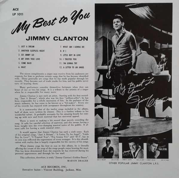 Jimmy Clanton : My Best To You (LP, Comp, RE)