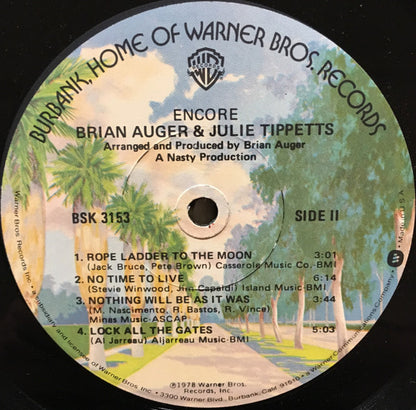 Brian Auger & Julie Tippetts : Encore (LP, Album, Los)