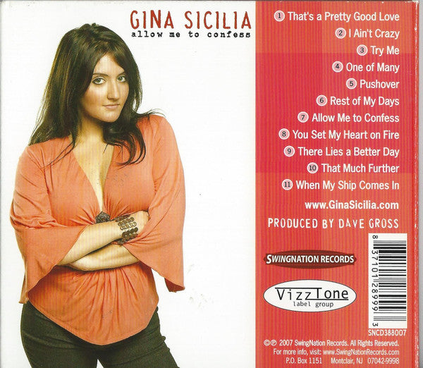 Gina Sicilia : Allow Me To Confess (CD, Album)