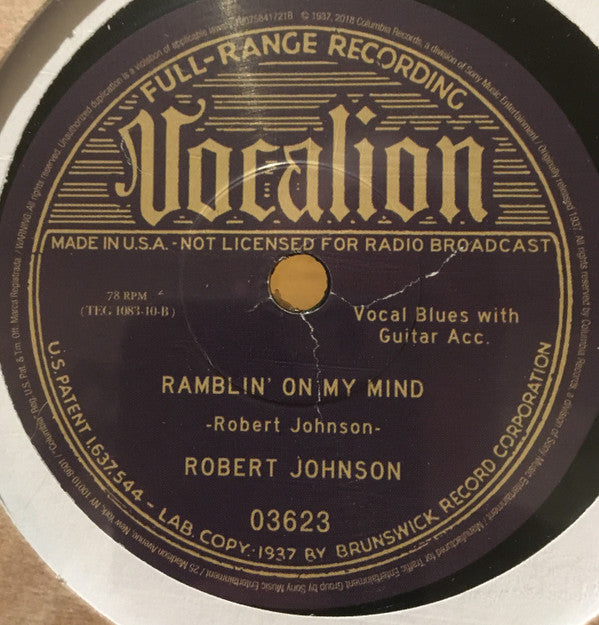 Robert Johnson : Cross Road Blues / Ramblin' On My Mind (10", RE)