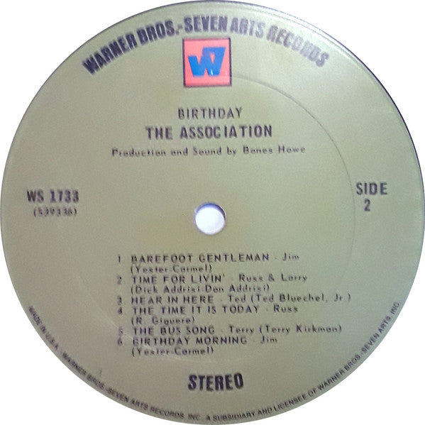 The Association (2) : Birthday (LP, Album, Ter)