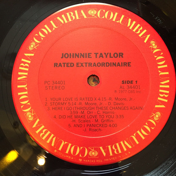 Johnnie Taylor : Rated Extraordinaire (LP, Album, TP, Ter)