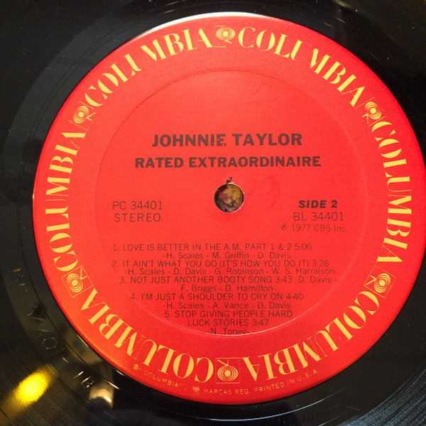 Johnnie Taylor : Rated Extraordinaire (LP, Album, TP, Ter)