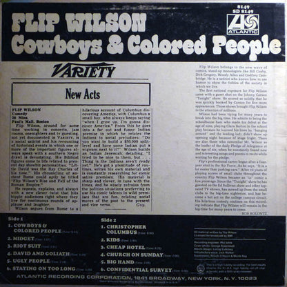 Flip Wilson : Cowboys & Colored People (LP, Album, Ter)