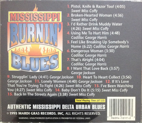 Various : Mississippi Burnin’ Blues (CD, Album, Comp)