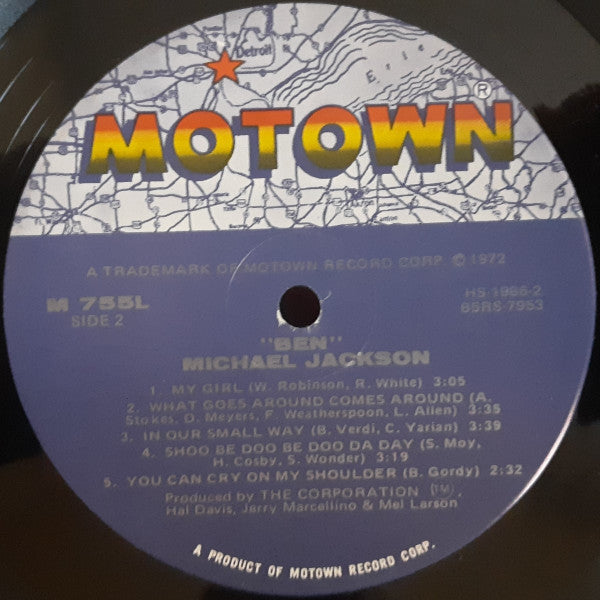 Michael Jackson : Ben (LP, Album, Rat)