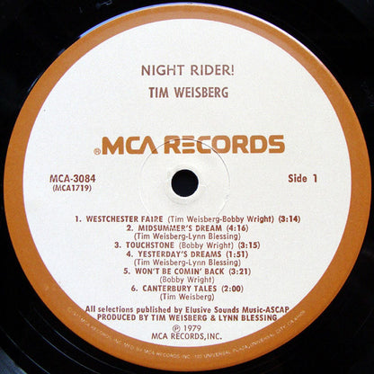 Tim Weisberg : Night-Rider! (LP, Album, Pin)