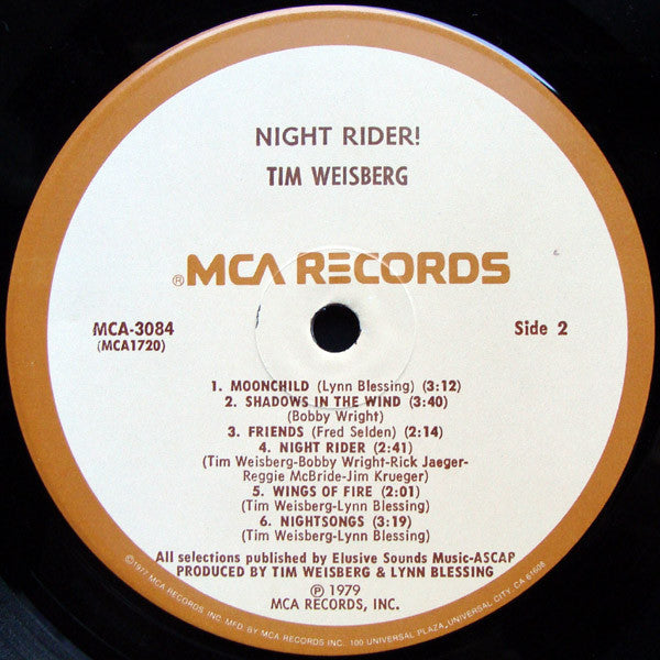 Tim Weisberg : Night-Rider! (LP, Album, Pin)