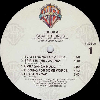 Juluka : Scatterlings (LP, Album, Jac)