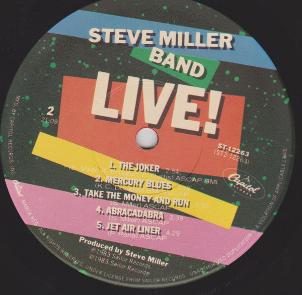 Steve Miller Band : Live! (LP, Album)