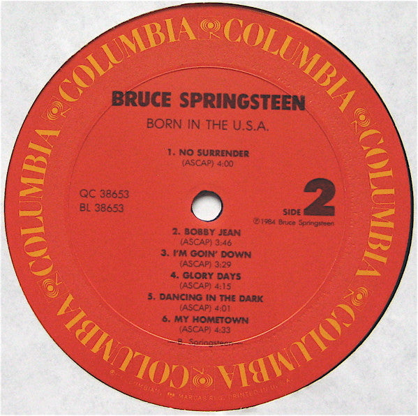 Bruce Springsteen : Born In The U.S.A. (LP, Album, Car)