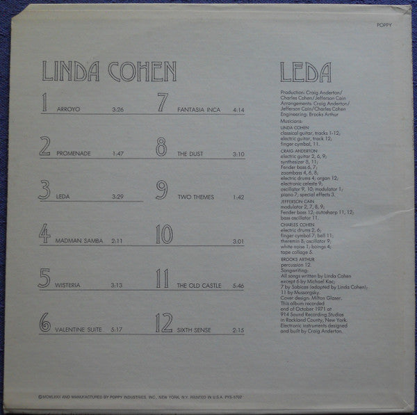 Linda Cohen : Leda (LP, Album)