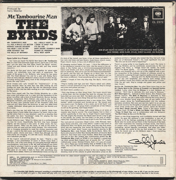 The Byrds : Mr. Tambourine Man (LP, Album, Mono, RP, Ter)