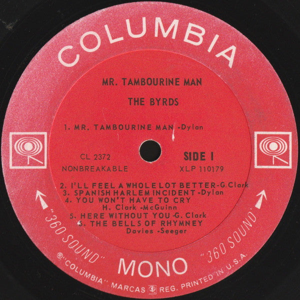 The Byrds : Mr. Tambourine Man (LP, Album, Mono, RP, Ter)