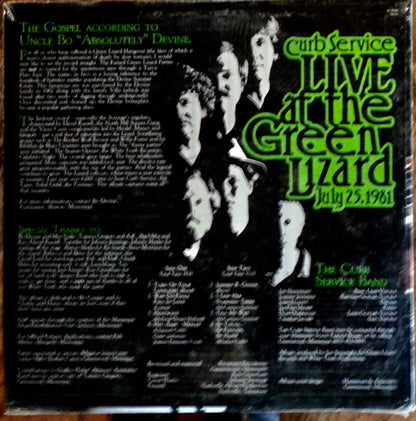 Curb Service (2) : Live at the Green Lizard July 25, 1981 (LP, Album)