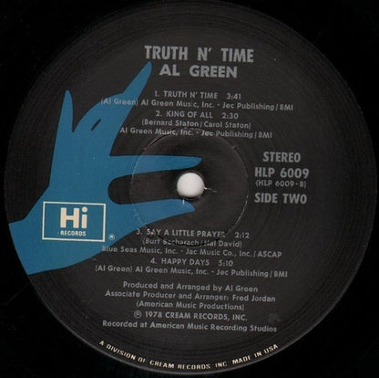 Al Green : Truth N' Time (LP, Album, Gat)