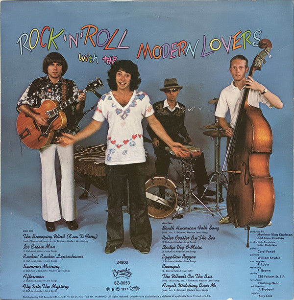 Jonathan Richman & The Modern Lovers : Rock 'N' Roll With The Modern Lovers (LP, Album, Ter)