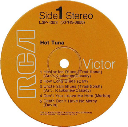 Hot Tuna : Hot Tuna (LP, Album, Roc)